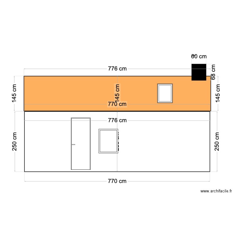 PLAN DE FACADE. Plan de 0 pièce et 0 m2