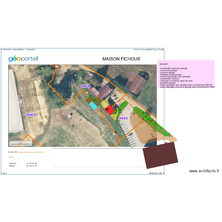 FICHOUS. Plan de 0 pièce et 0 m2