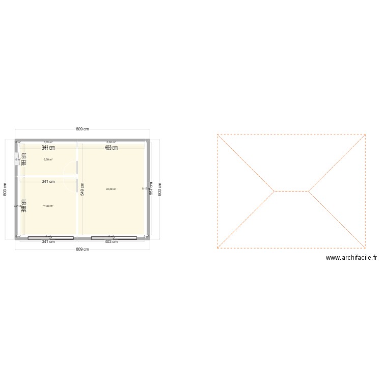 Garage 1. Plan de 13 pièces et 41 m2