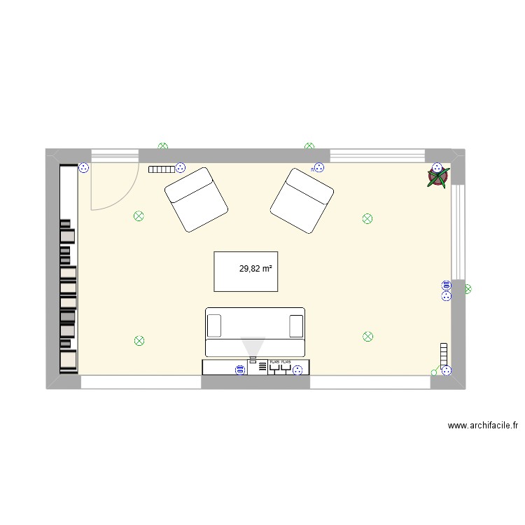 ProjetJE. Plan de 1 pièce et 30 m2