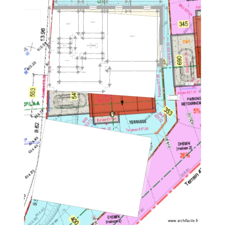 maison projet 6. Plan de 21 pièces et 367 m2