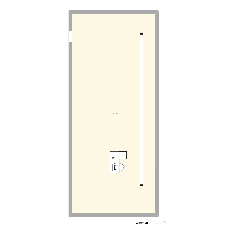 test. Plan de 1 pièce et 114 m2