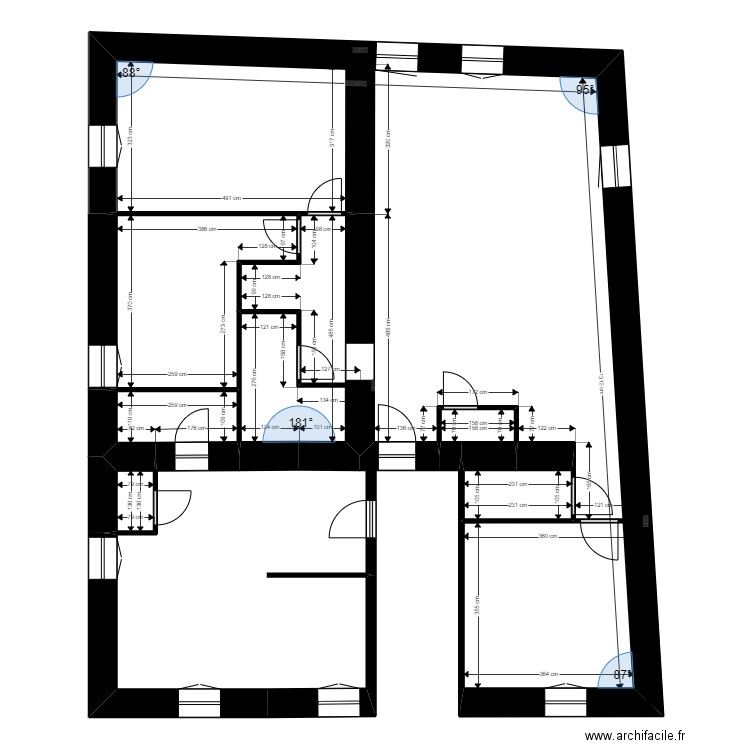 CHALENCON. Plan de 20 pièces et 355 m2