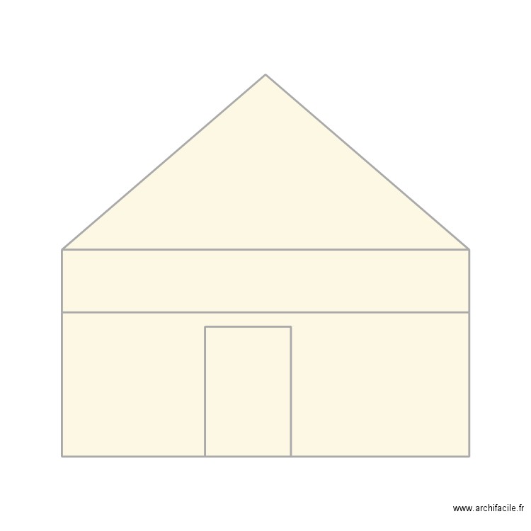 Façade est après. Plan de 4 pièces et 31 m2