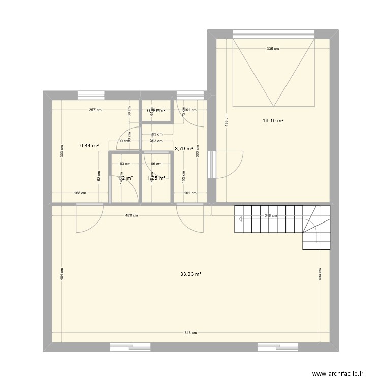 Maison Coudray. Plan de 7 pièces et 62 m2