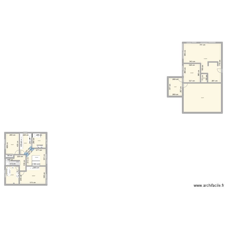 plan2. Plan de 12 pièces et 180 m2