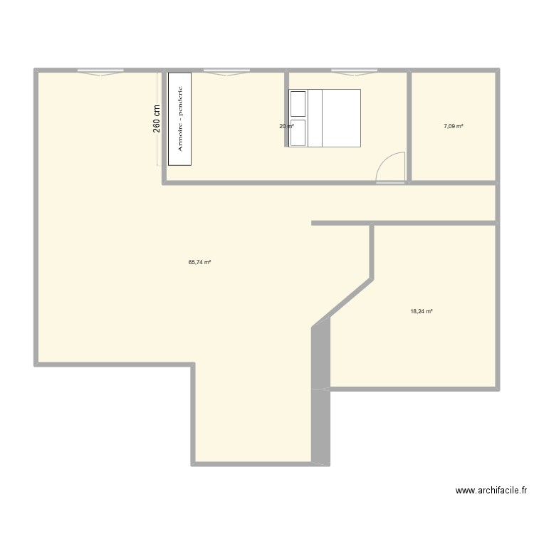 MAISON. Plan de 4 pièces et 111 m2