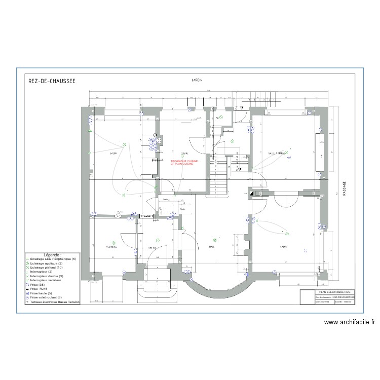 ELEC RDC - MAISON GREVEN. Plan de 0 pièce et 0 m2