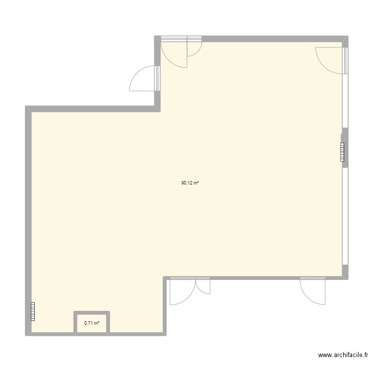 labo E1. Plan de 2 pièces et 91 m2