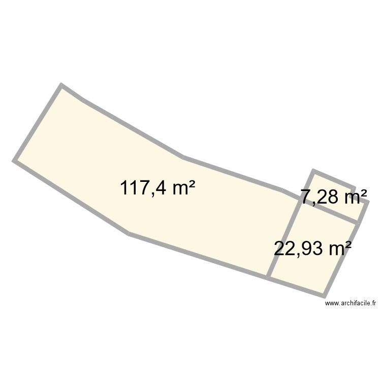 cadastre. Plan de 3 pièces et 148 m2