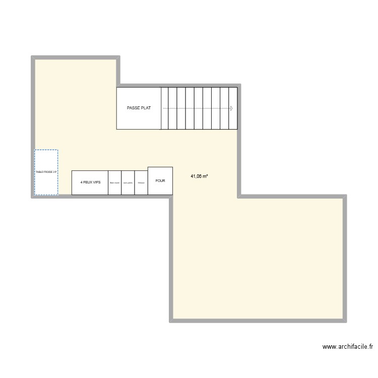 ARVI PATES. Plan de 1 pièce et 41 m2