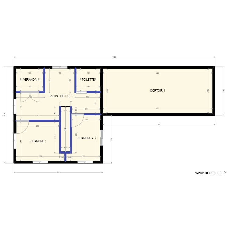 DORTOIRS R'Atlantic Guest house. Plan de 12 pièces et 109 m2