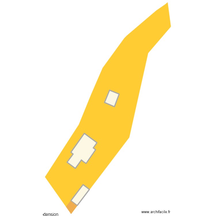 plan situation. Plan de 3 pièces et 172 m2