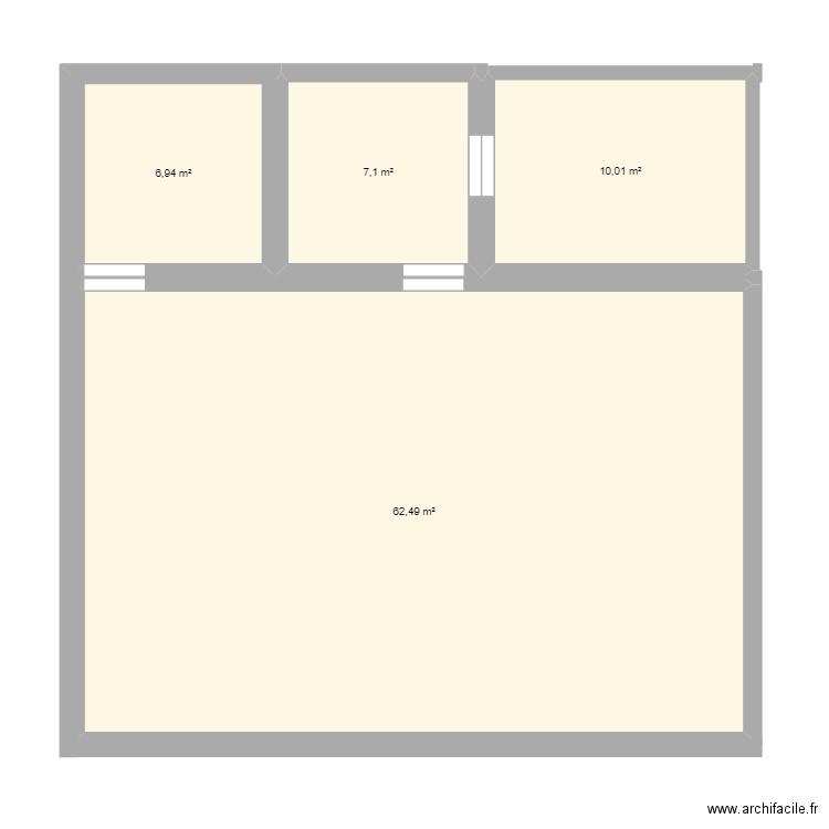 cabane100m2. Plan de 4 pièces et 87 m2