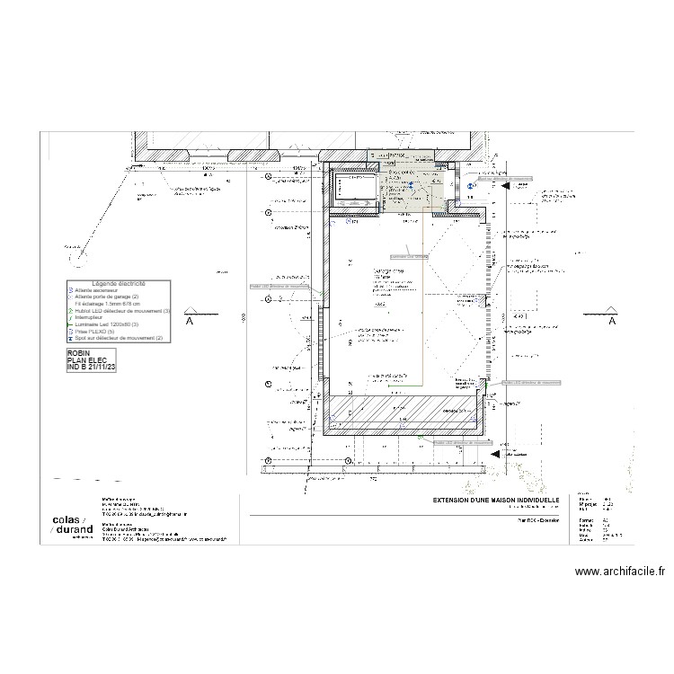 QUINTIN_BINIC_ELEC_RDC EXTENSION. Plan de 0 pièce et 0 m2