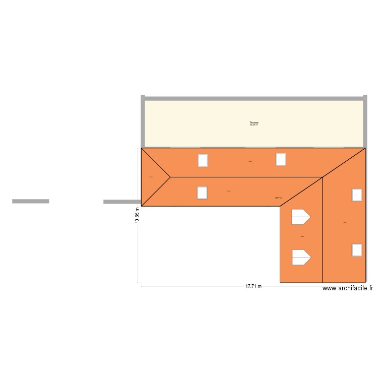 yoann marion. Plan de 2 pièces et 172 m2