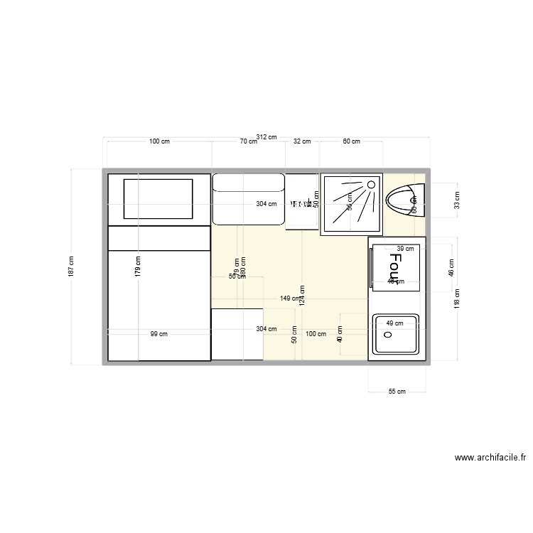 Vitalis_1. Plan de 1 pièce et 5 m2