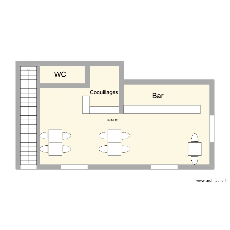 PROJET COMMUN 2. Plan de 1 pièce et 50 m2