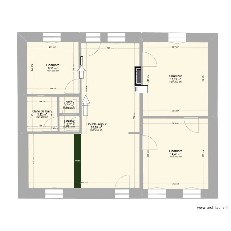 Maison Le Chautay NEXTGEN. Plan de 7 pièces et 79 m2