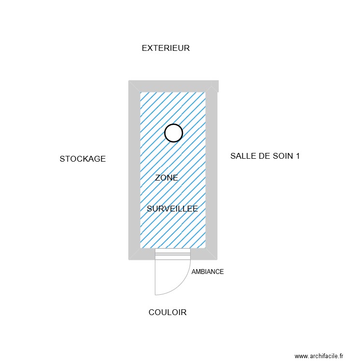 dej pano. Plan de 1 pièce et 5 m2