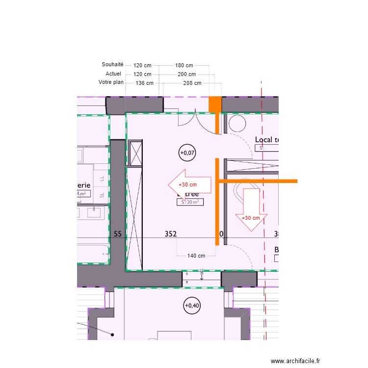 Retour archi. Plan de 0 pièce et 0 m2