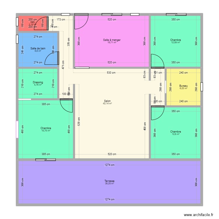 Plan F4 - Tufulega. Plan de 10 pièces et 161 m2