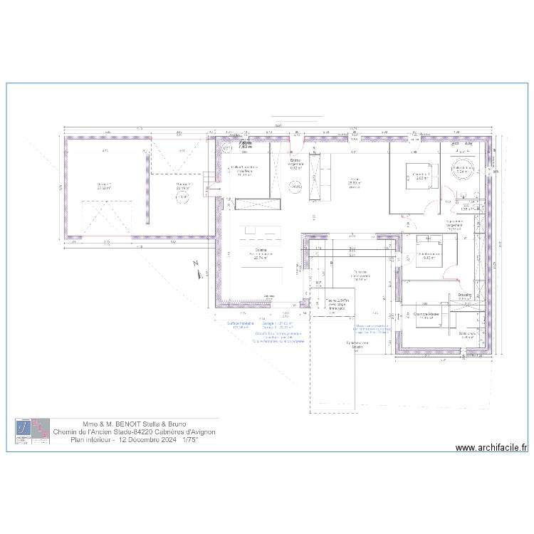 cabrières. Plan de 0 pièce et 0 m2