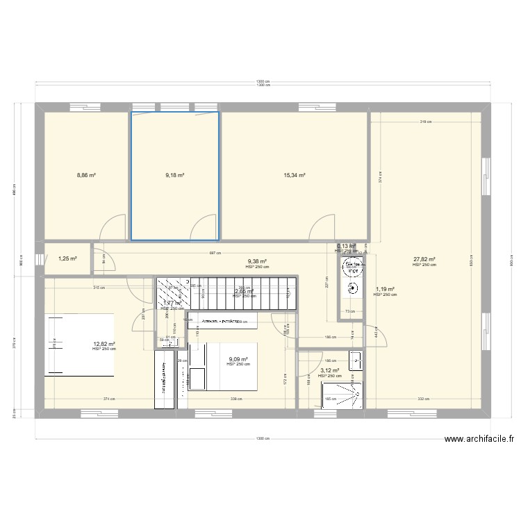 perols haut 5. Plan de 13 pièces et 103 m2