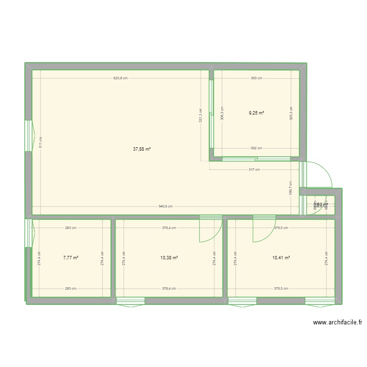 FLORADO2. Plan de 6 pièces et 76 m2