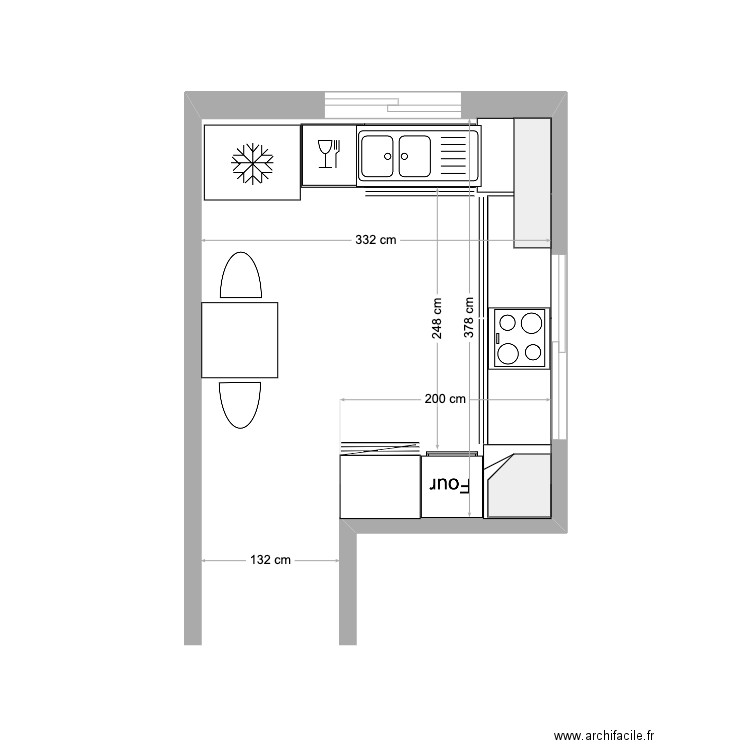 cuisine Claude TLV 4. Plan de 0 pièce et 0 m2