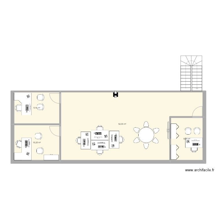 local vedene. Plan de 4 pièces et 80 m2