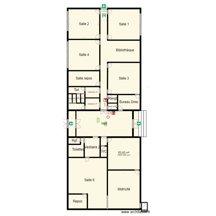 Nicolas Ledoux. Plan de 31 pièces et 718 m2