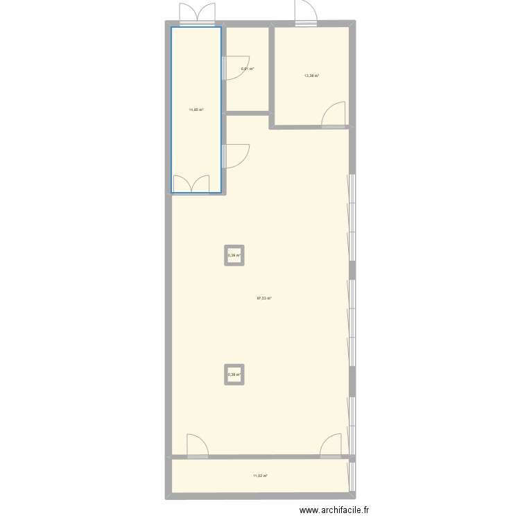 reims. Plan de 7 pièces et 146 m2