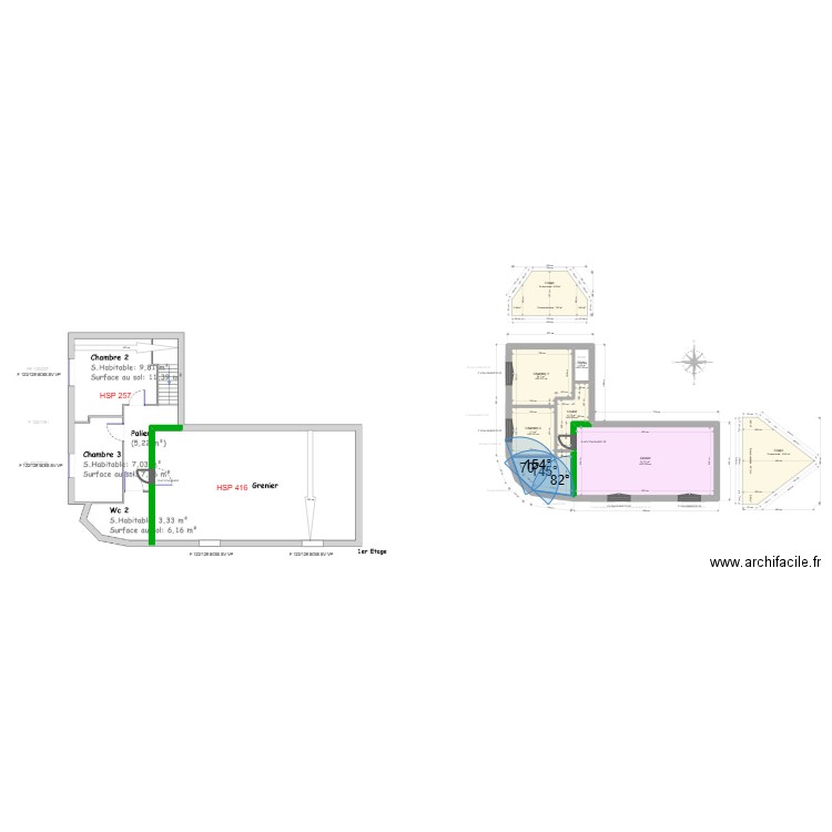 ML24015614. Plan de 14 pièces et 127 m2