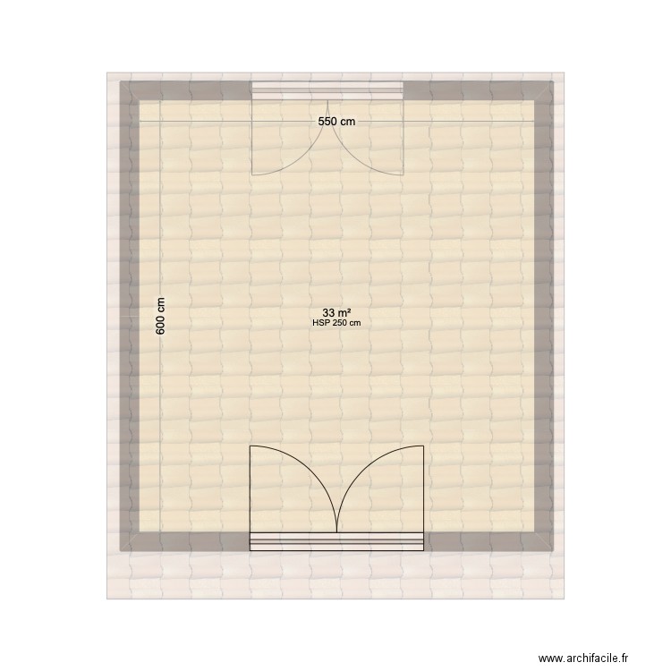 entree depot bâtiment 1. Plan de 1 pièce et 33 m2