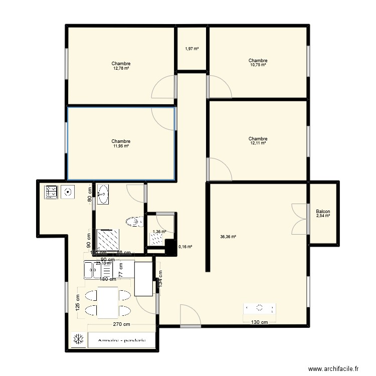 1home,b.nj.hk. Plan de 10 pièces et 113 m2