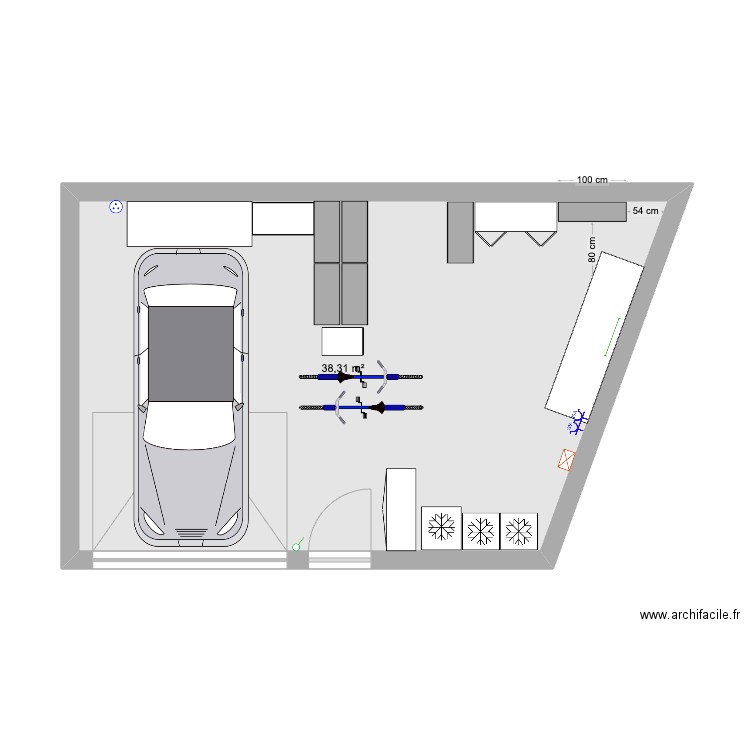 garage Vendémian. Plan de 1 pièce et 38 m2