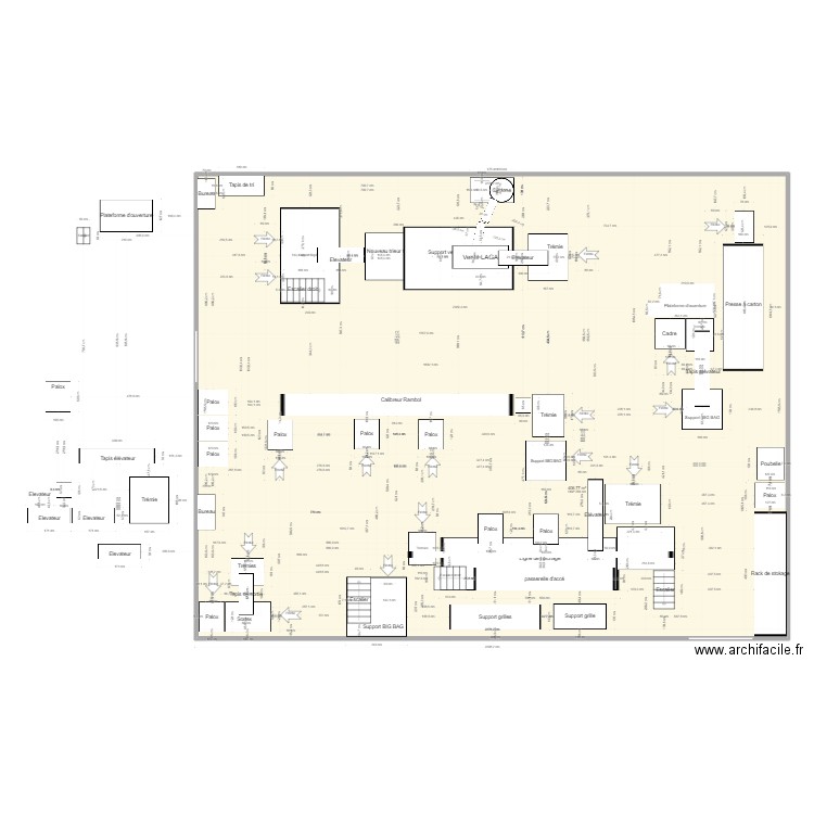 Plan atelier ouverture V9. Plan de 1 pièce et 407 m2