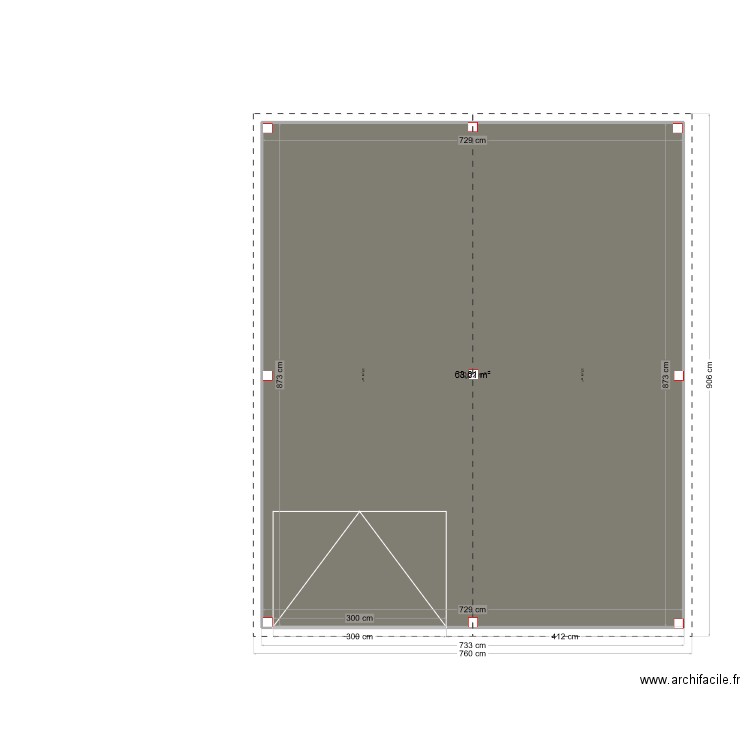 GARAGE CARPORT CAMPING-CAR. Plan de 1 pièce et 64 m2