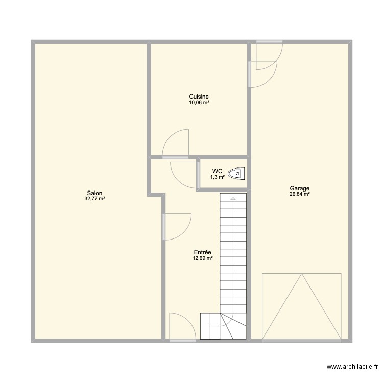 Maison Neupré - Rez. Plan de 5 pièces et 84 m2