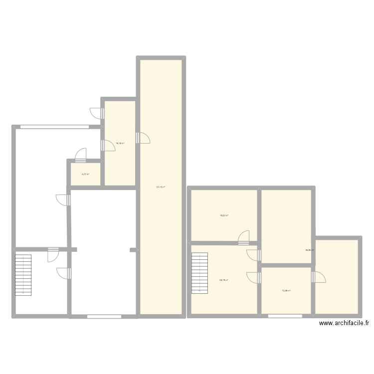 Maison Pellaine. Plan de 7 pièces et 167 m2