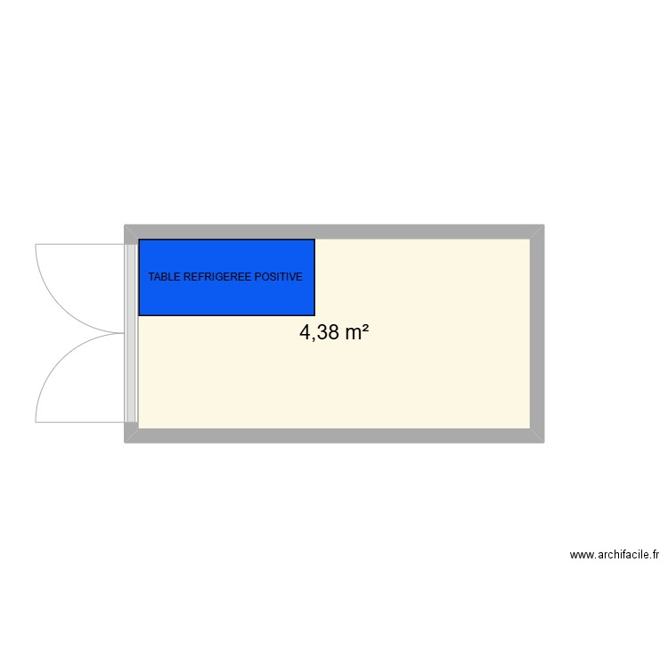 OSSEJA. Plan de 1 pièce et 4 m2