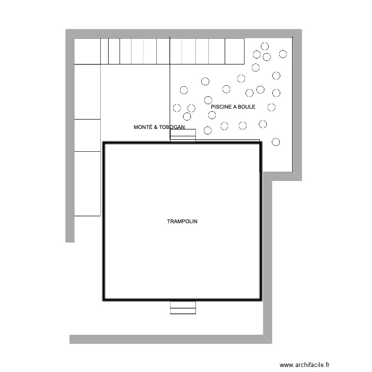 espace de jeu trampoline . Plan de 0 pièce et 0 m2