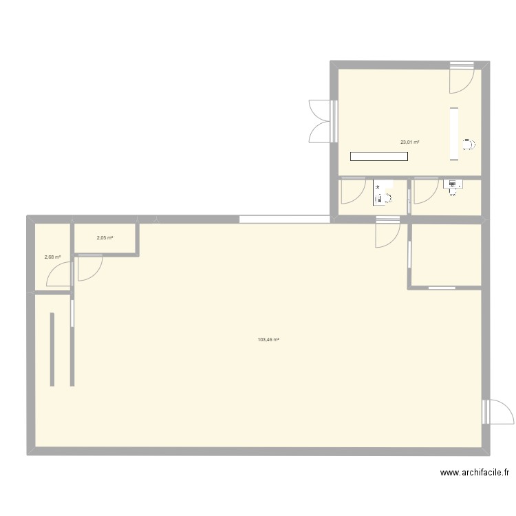 garage thomas. Plan de 4 pièces et 131 m2