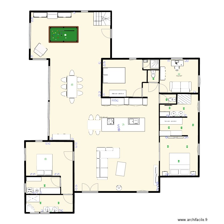 PLAN GENERAL. Plan de 2 pièces et 192 m2