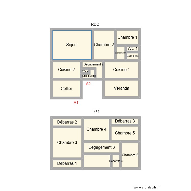 2410 BILCOT. Plan de 23 pièces et 16 m2