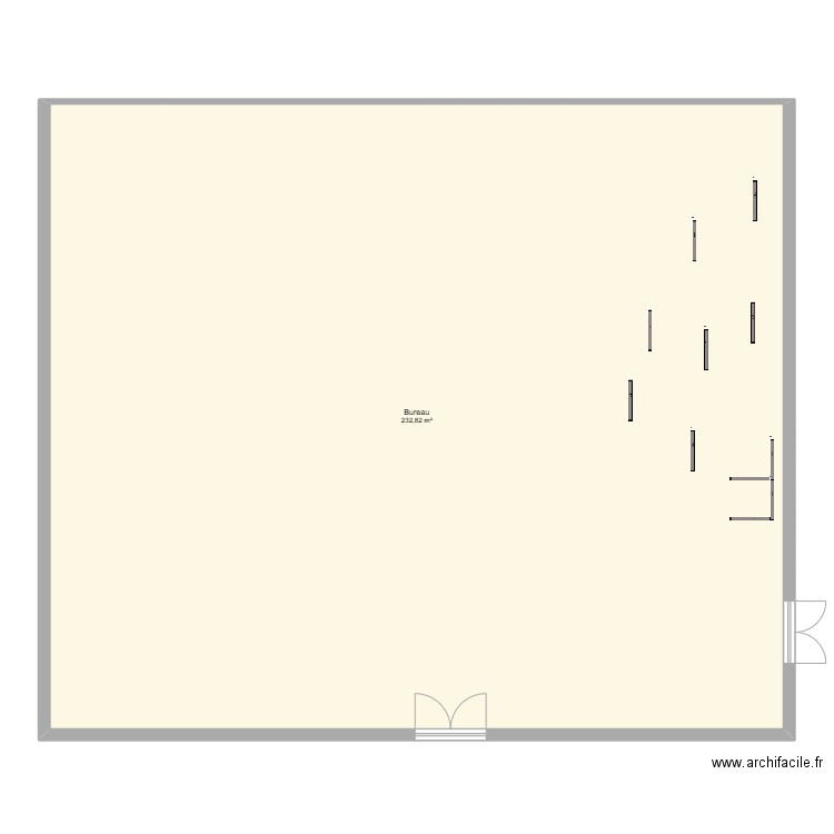 Expo passage 9 2024. Plan de 1 pièce et 233 m2