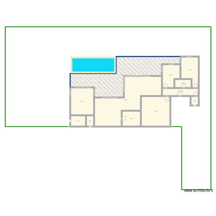 Bouchemaine. Plan de 12 pièces et 248 m2