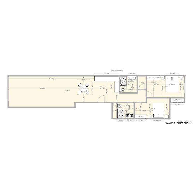 169 promenade. Plan de 8 pièces et 85 m2