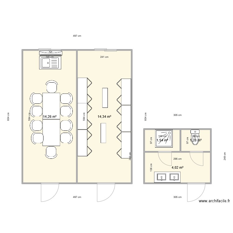 THERMYS HABITAT CHANTIER ST JEAN DE BONNEFONDS 42. Plan de 5 pièces et 35 m2